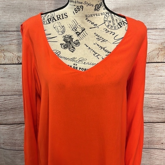 Lovers + Friends Gracie Mini Dress Split Sleeves V-neck in Coral Reef Size Small - Picture 4 of 12